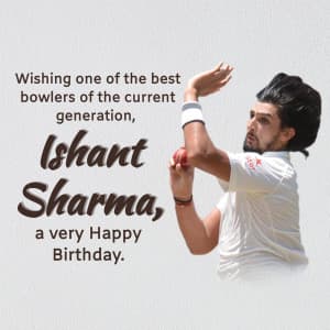 Ishant Sharma Birthday banner