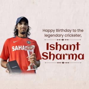 Ishant Sharma Birthday poster