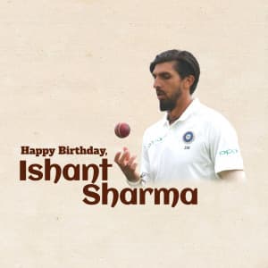 Ishant Sharma Birthday event poster