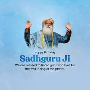 Jaggi Vasudev Birthday event advertisement