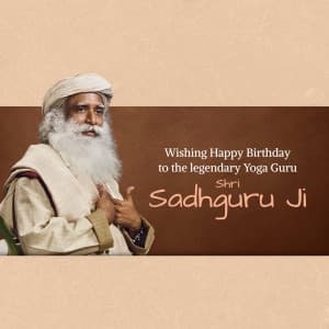 Jaggi Vasudev Birthday flyer