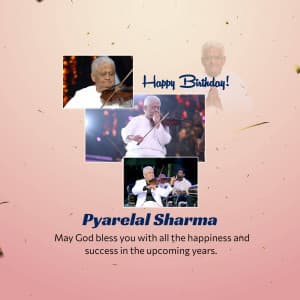 Pyarelal Ramprasad Sharma Birthday illustration