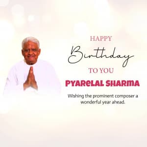 Pyarelal Ramprasad Sharma Birthday graphic