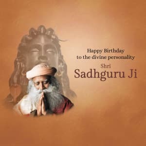 Jaggi Vasudev Birthday poster