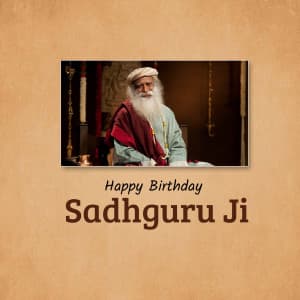 Jaggi Vasudev Birthday event poster