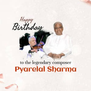 Pyarelal Ramprasad Sharma Birthday poster
