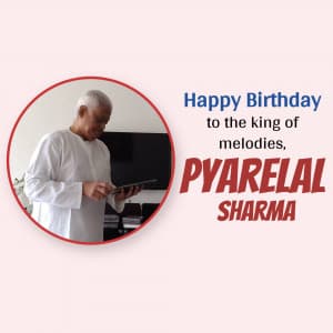 Pyarelal Ramprasad Sharma Birthday event poster