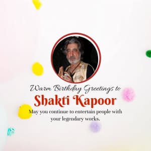 Shakti Kapoor Birthday illustration