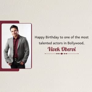 Vivek oberoi birthday event poster