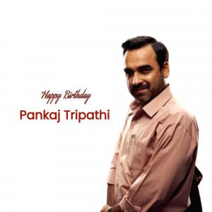 Pankaj Tripathi Birthday illustration