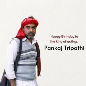 Pankaj Tripathi Birthday graphic
