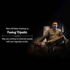 Pankaj Tripathi Birthday poster