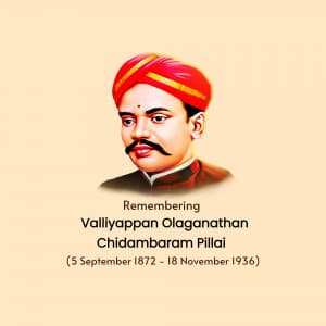 V. O. Chidambaram Pillai Jayanti poster Maker