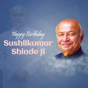 Sushilkumar shinde Birthday event poster