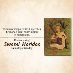 Swami Haridas Jayanti graphic