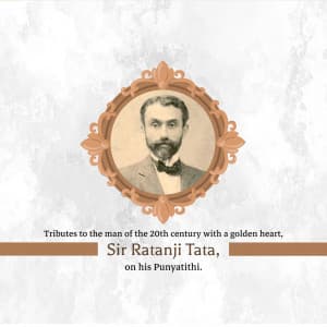 Sir Ratanji Tata Punyatithi poster Maker