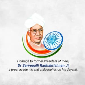 Sarvepalli Radhakrishnan Jayanti poster