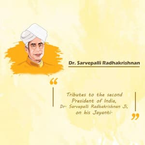 Sarvepalli Radhakrishnan Jayanti event poster