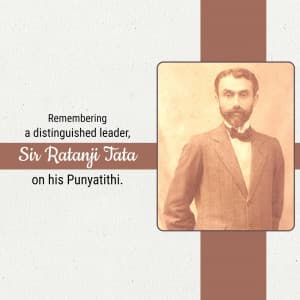 Sir Ratanji Tata Punyatithi flyer