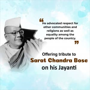 Sarat Chandra Bose Jayanti image