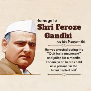 Feroze Gandhi Punyatithi graphic