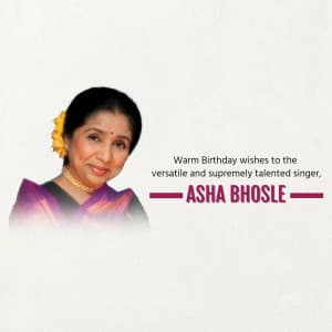 Asha Bhosle Birthday graphic