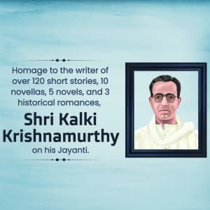 Kalki Krishnamurthy Jayanti flyer