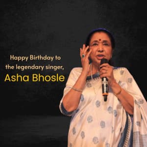 Asha Bhosle Birthday banner