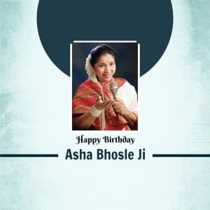 Asha Bhosle Birthday event poster