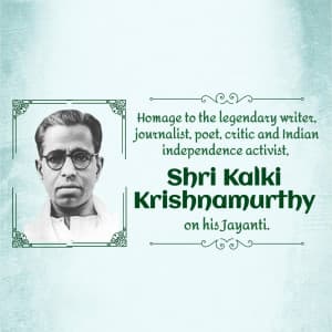 Kalki Krishnamurthy Jayanti poster