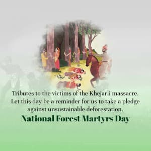 National Forest Martyrs Day illustration