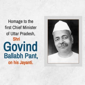 Govind Ballabh Pant Jayanti graphic