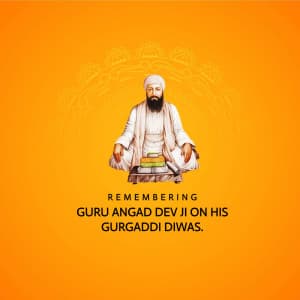 Guru Angad Dev Ji Gurgaddi Diwas illustration