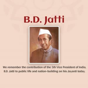 B.D Jatti Jayanti Instagram Post