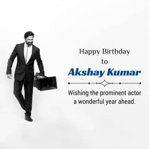 Akshay Kumar Birthday event poster