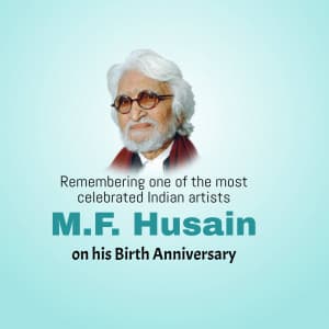 M. F. Husain Jayanti poster