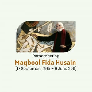 M. F. Husain Jayanti post