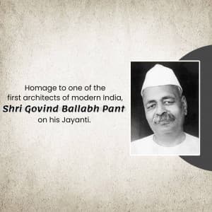 Govind Ballabh Pant Jayanti poster