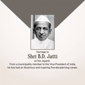 B.D Jatti Jayanti graphic