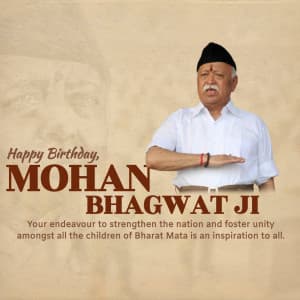 Mohan Bhagwat Birthday banner
