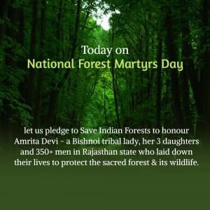 National Forest Martyrs Day poster