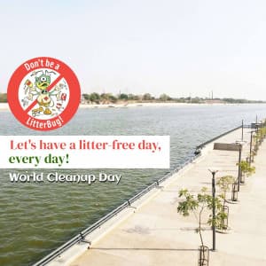 World Cleanup Day whatsapp status poster