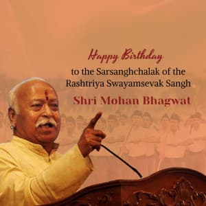 Mohan Bhagwat Birthday poster