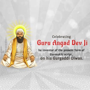 Guru Angad Dev Ji Gurgaddi Diwas flyer