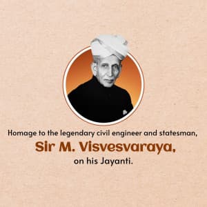 Mokshagundam Visvesvaraya Jayanti event poster