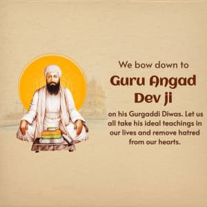 Guru Angad Dev Ji Gurgaddi Diwas event poster