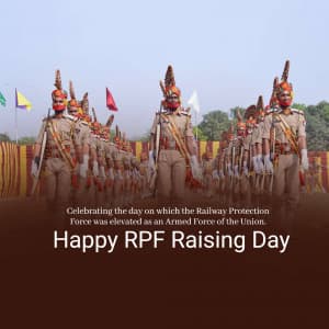 Railway Police Force (RPF) Raising Day Facebook Poster