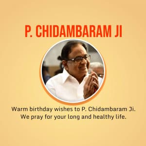 P. Chidambaram Birthday graphic