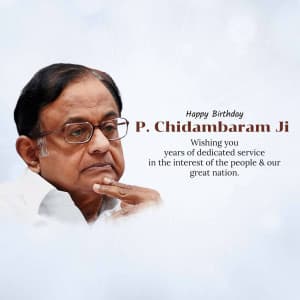 P. Chidambaram Birthday image