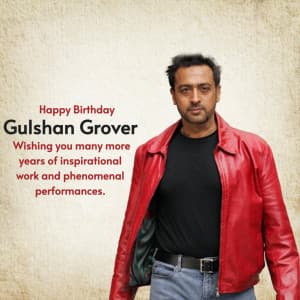 Gulshan Grover Birthday graphic